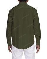 Long Sleeve Mandarin Collar Shirt