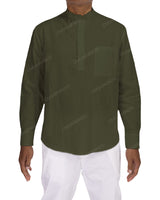 Long Sleeve Mandarin Collar Shirt