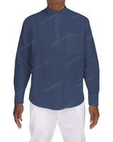 Long Sleeve Mandarin Collar Shirt