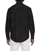 Long Sleeve Mandarin Collar Shirt