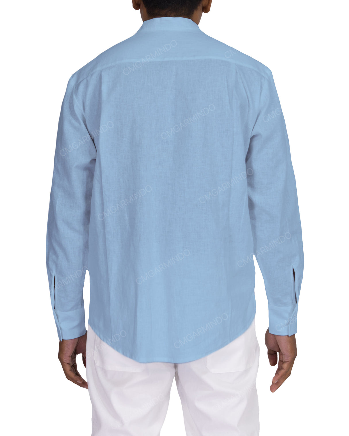 Long Sleeve Mandarin Collar Shirt
