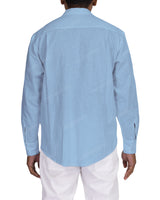 Long Sleeve Mandarin Collar Shirt