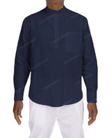 Long Sleeve Mandarin Collar Shirt