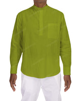 Long Sleeve Mandarin Collar Shirt