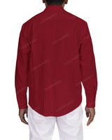 Long Sleeve Mandarin Collar Shirt