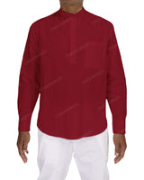 Long Sleeve Mandarin Collar Shirt