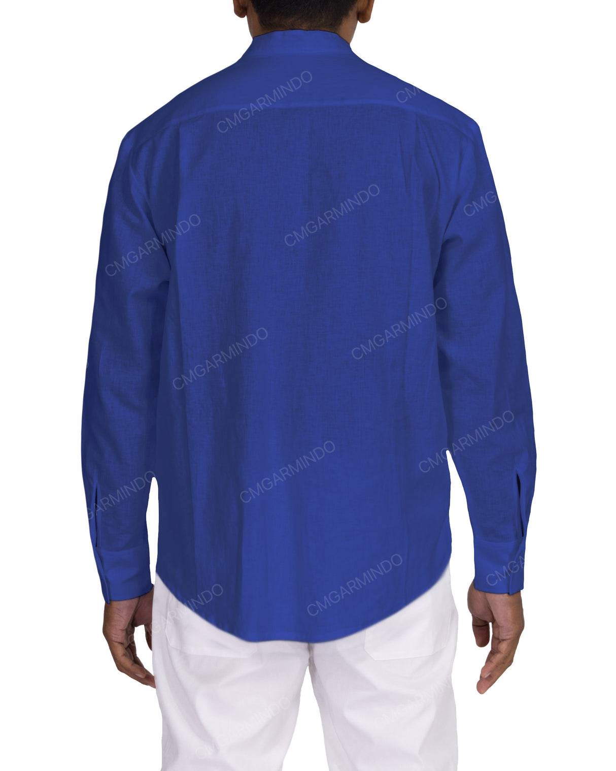 Long Sleeve Mandarin Collar Shirt