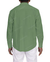 Long Sleeve Mandarin Collar Shirt