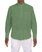 Long Sleeve Mandarin Collar Shirt