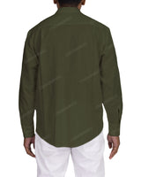 Long Sleeve Mandarin Collar Shirt