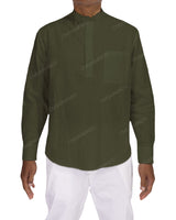 Long Sleeve Mandarin Collar Shirt