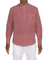 Long Sleeve Mandarin Collar Shirt