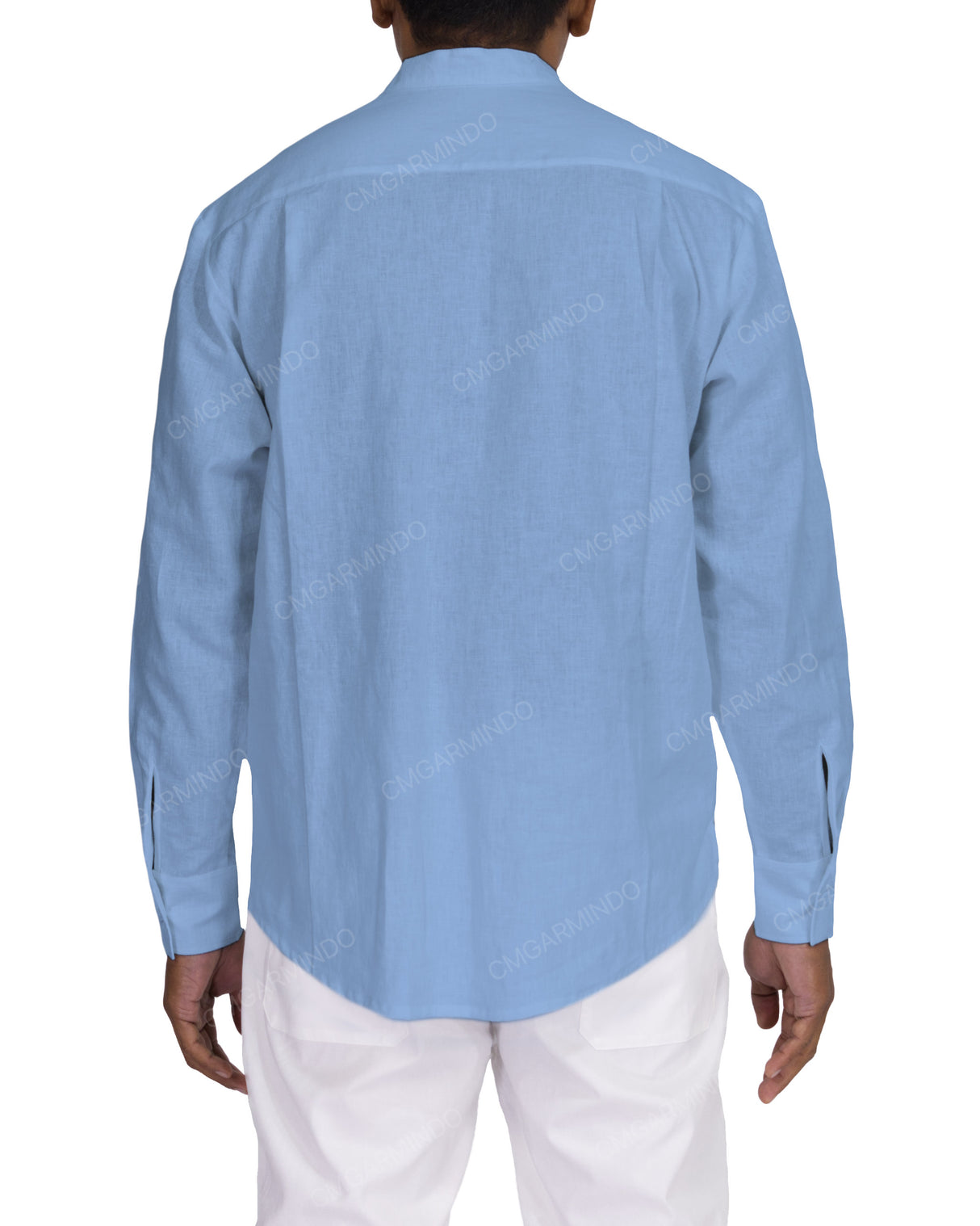 Long Sleeve Mandarin Collar Shirt