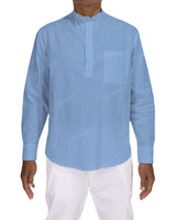Long Sleeve Mandarin Collar Shirt