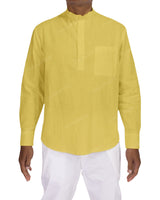 Long Sleeve Mandarin Collar Shirt