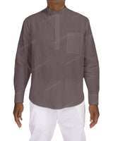 Long Sleeve Mandarin Collar Shirt