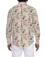 Long Sleeve Mandarin Collar Shirt