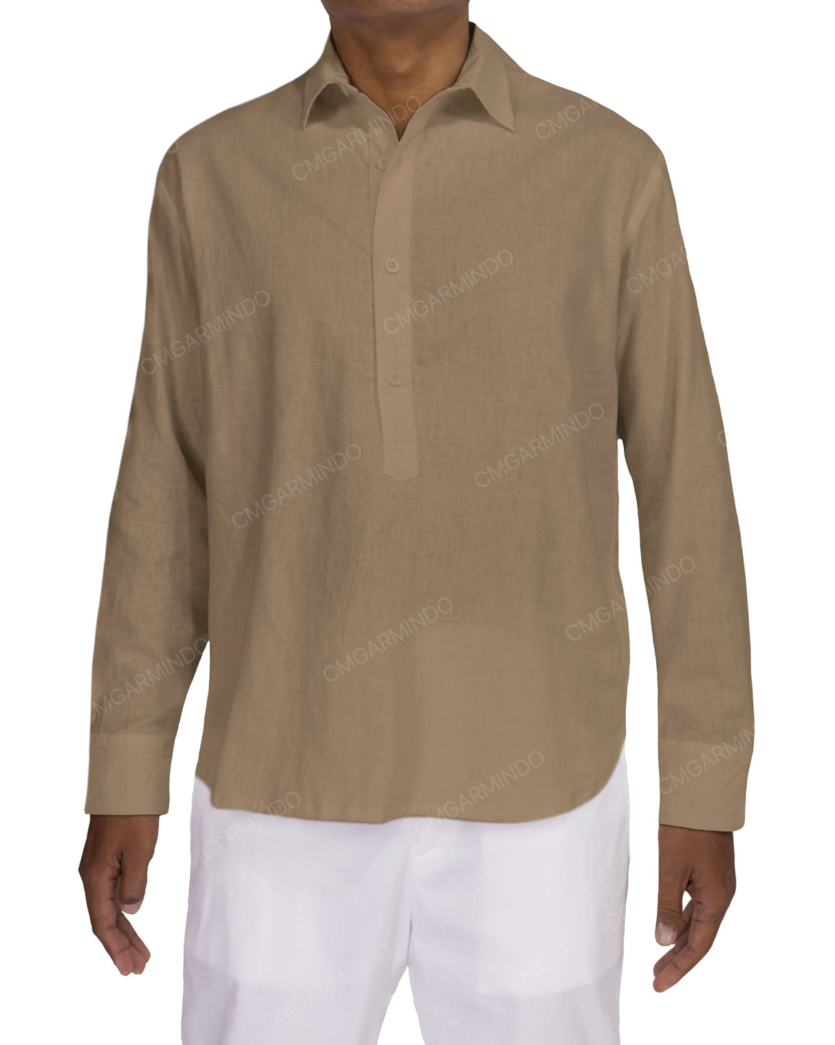 Half Placket Long Sleeve Shirt