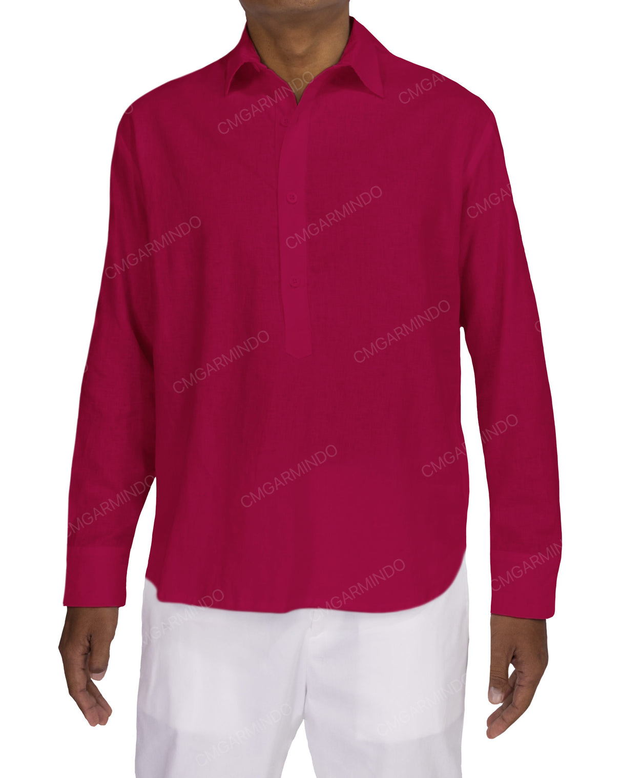 Half Placket Long Sleeve Shirt