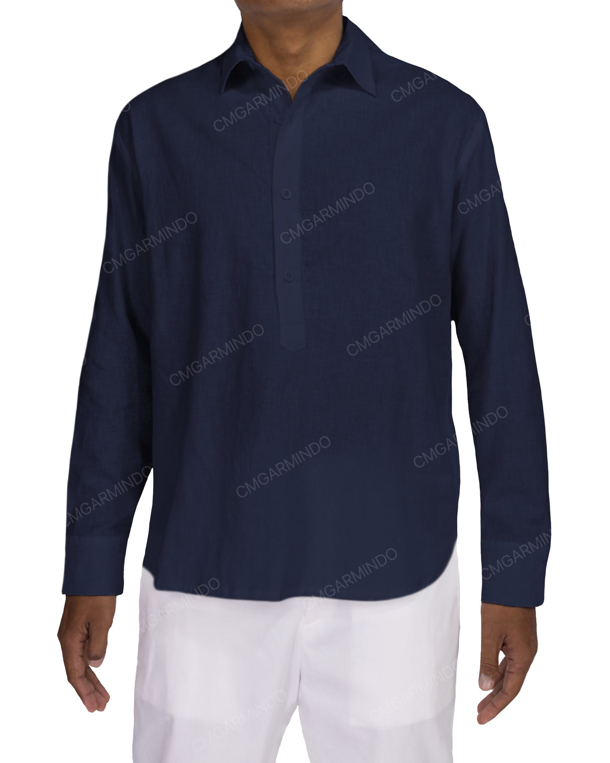 Half Placket Long Sleeve Shirt