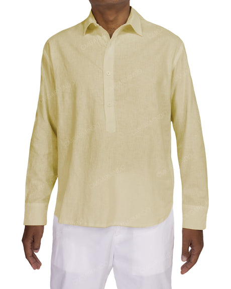 Half Placket Long Sleeve Shirt