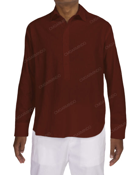 Half Placket Long Sleeve Shirt
