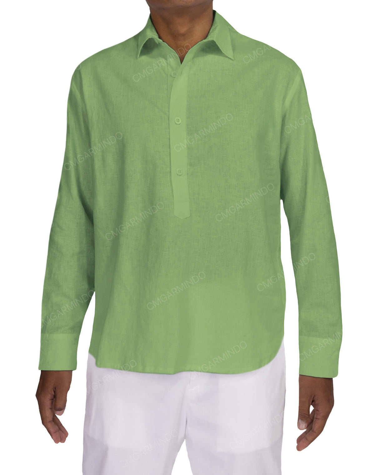 Half Placket Long Sleeve Shirt