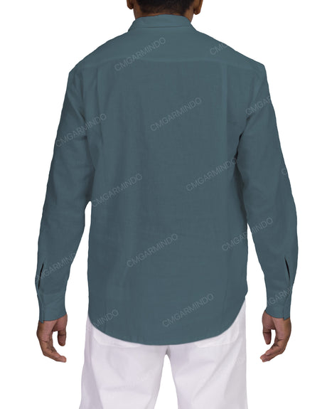 Half Placket Long Sleeve Shirt