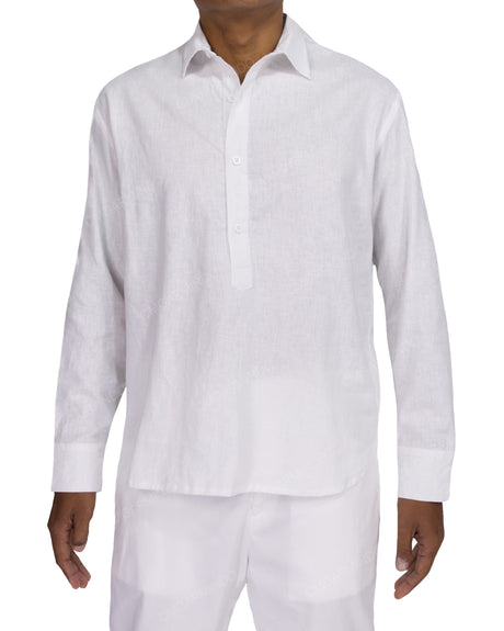 Half Placket Long Sleeve Shirt