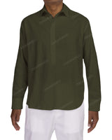Half Placket Long Sleeve Shirt