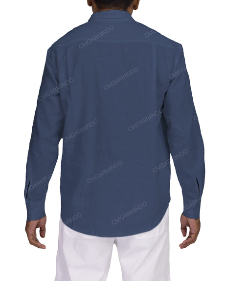 Half Placket Long Sleeve Shirt