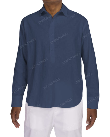Half Placket Long Sleeve Shirt