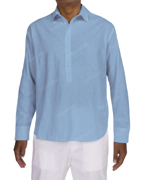 Half Placket Long Sleeve Shirt