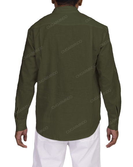 Half Placket Long Sleeve Shirt