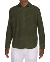Half Placket Long Sleeve Shirt