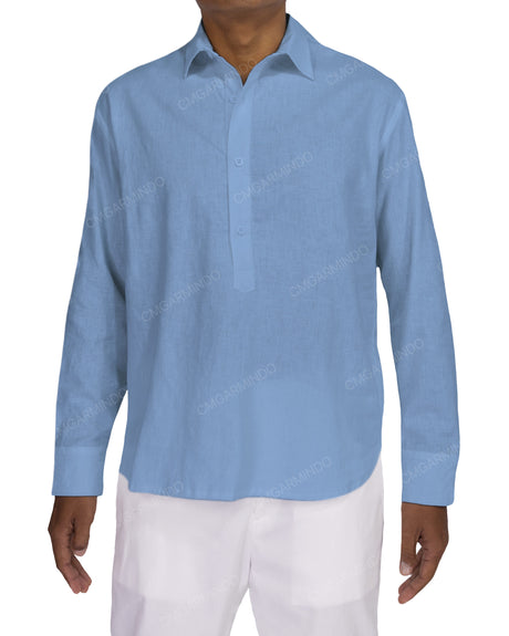 Half Placket Long Sleeve Shirt