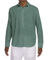 Half Placket Long Sleeve Shirt