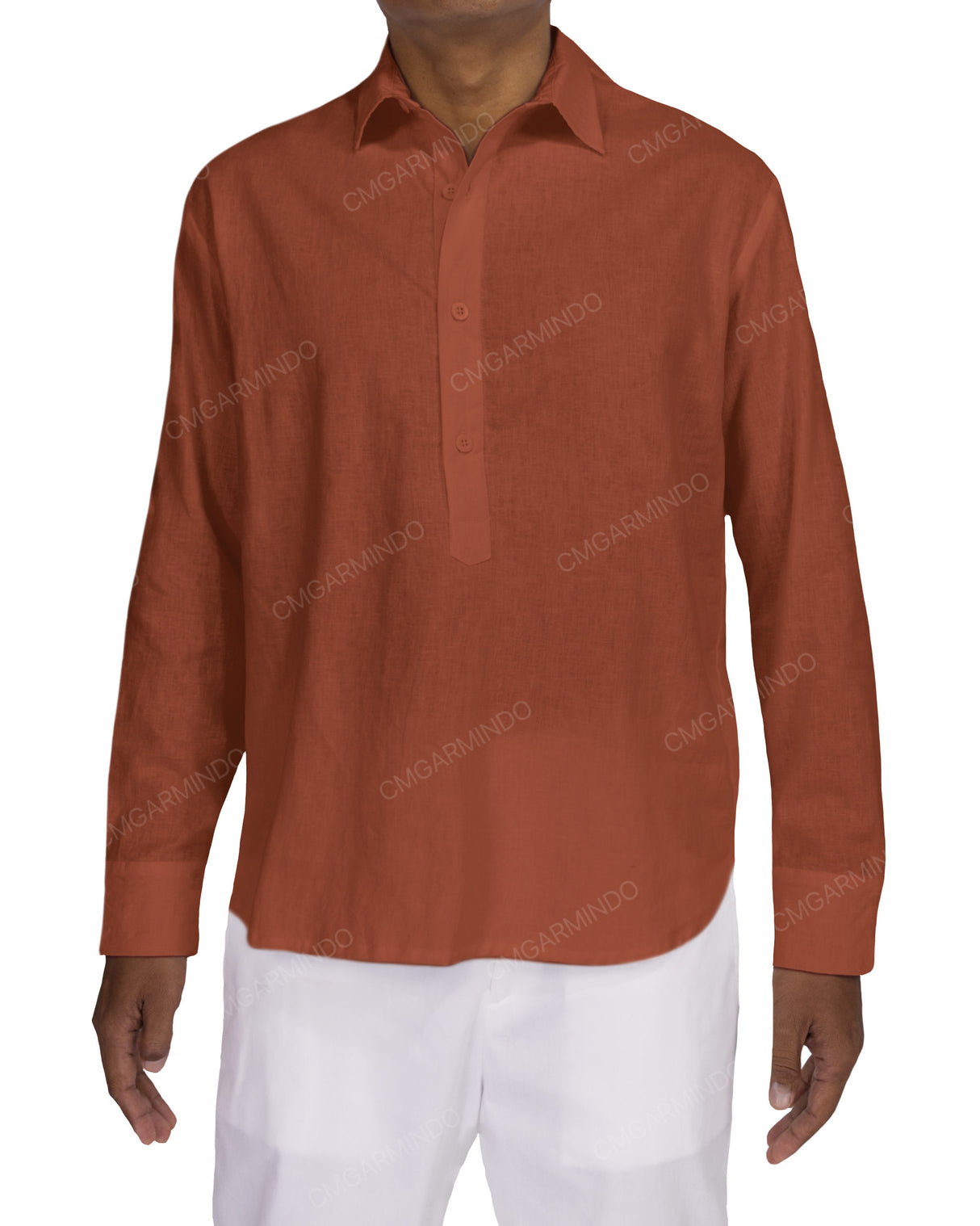 Half Placket Long Sleeve Shirt