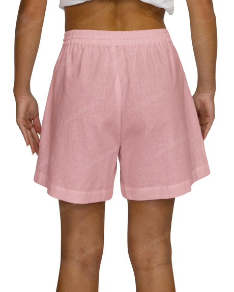 Regular Elastic Waist Shorts