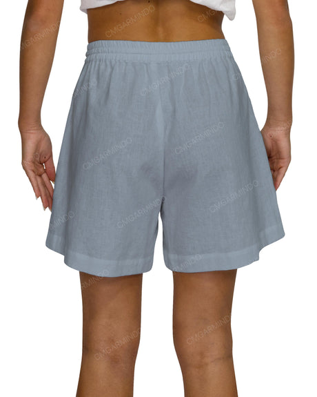 Regular Elastic Waist Shorts