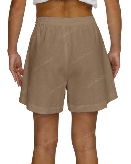 Regular Elastic Waist Shorts