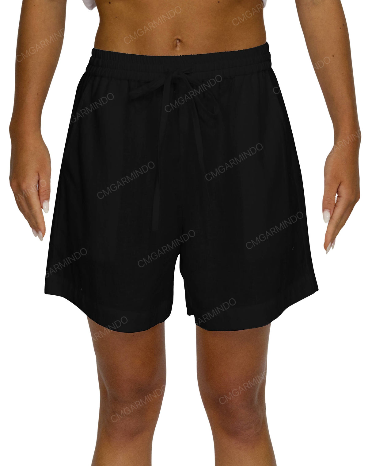 Regular Elastic Waist Shorts