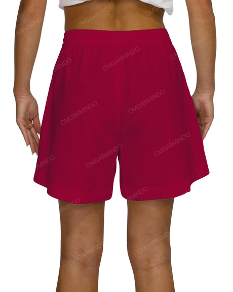Regular Elastic Waist Shorts