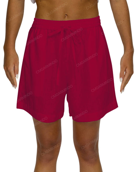 Regular Elastic Waist Shorts
