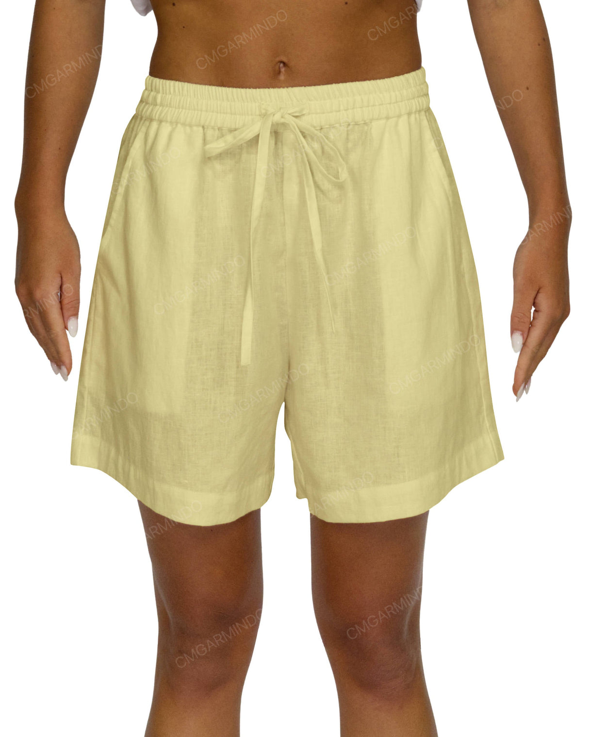Regular Elastic Waist Shorts