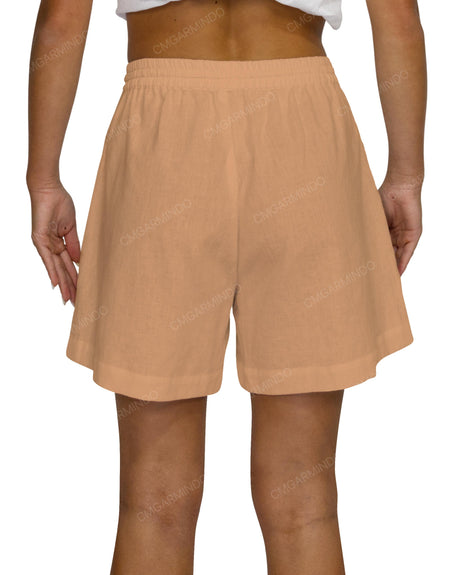 Regular Elastic Waist Shorts