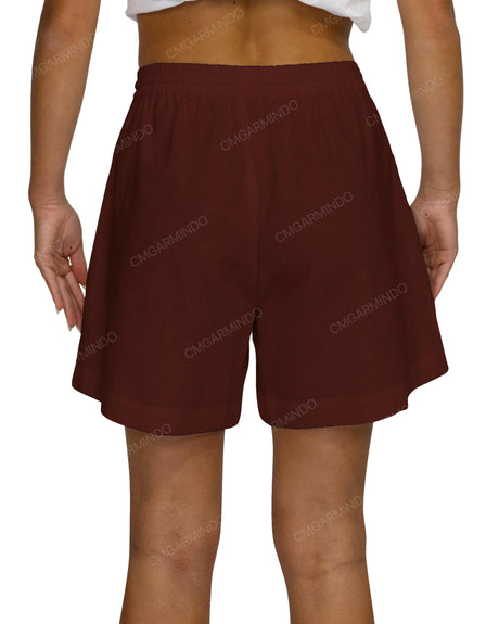 Regular Elastic Waist Shorts
