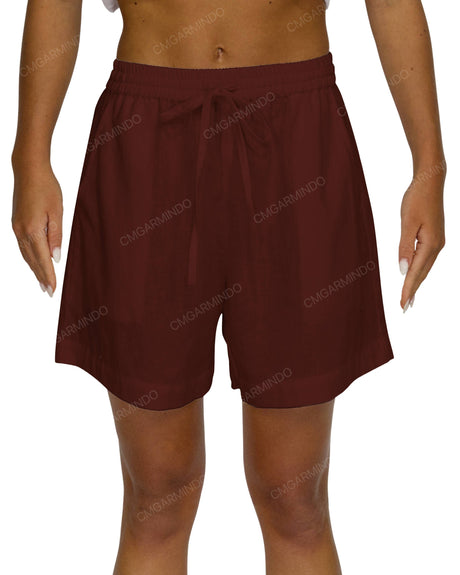 Regular Elastic Waist Shorts