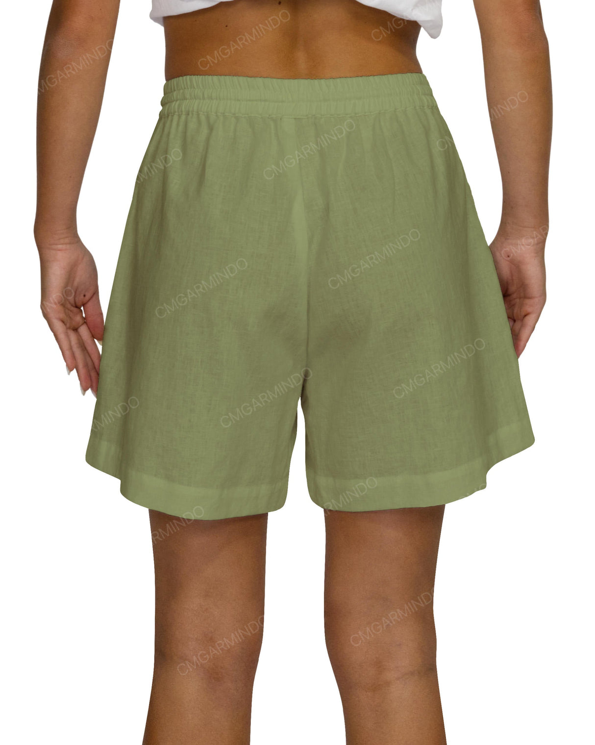 Regular Elastic Waist Shorts