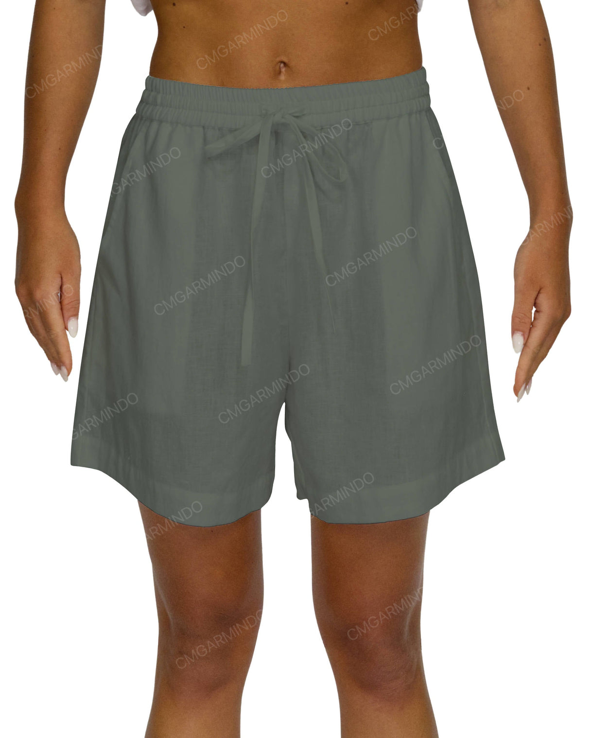 Regular Elastic Waist Shorts